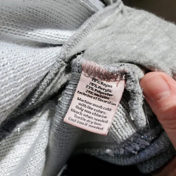 Juicy Couture Cardigan Bomber Women's Small Silver Mesh Full Zip Sweater Jacket - Picture 14 of 15